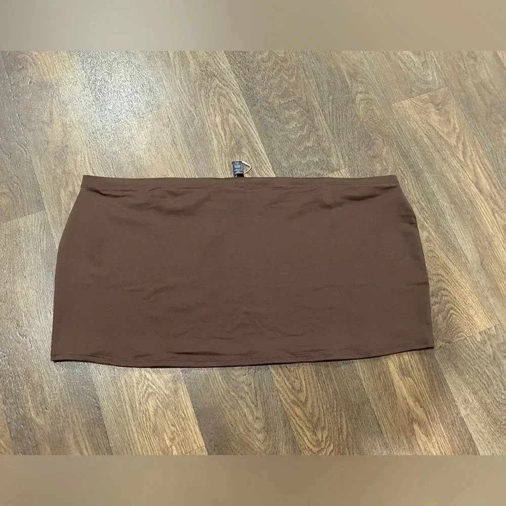 Skims Swim Micro Mini Skirt - Cocoa Brown Size 3X New with Tags